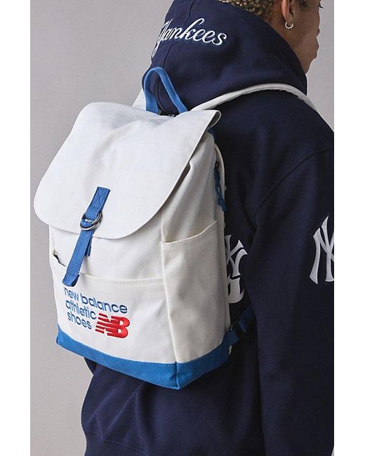 New Balance Blue Canvas Backpack for men
