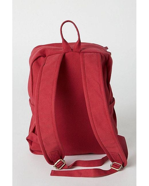Terra Thread Red Organic Cotton Canvas Backpack