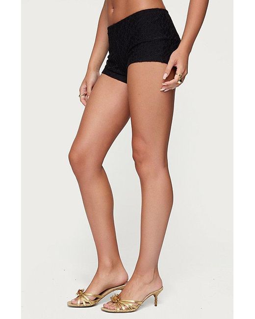 Edikted Blue Lera Lacey Shorts