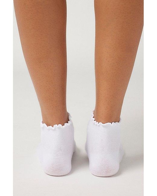 Urban Outfitters Blue Ruffle Ankle Sock