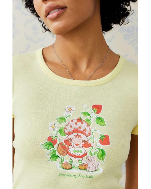 Urban Outfitters Yellow Uo Strawberry Shortcake Baby T-shirt