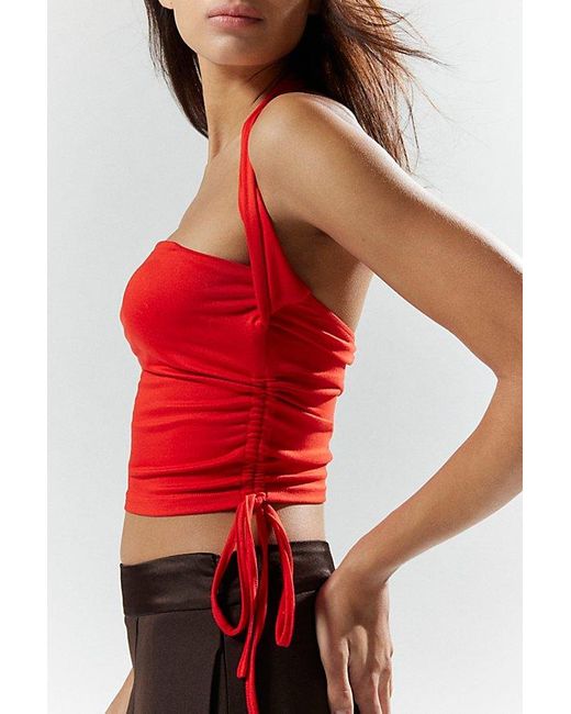 Silence + Noise Red Sapphire Halter Top