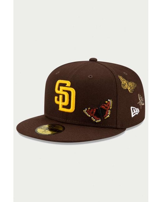 KTZ Brown X Felt 59fifty San Diego Padres Fitted Baseball Hat for men