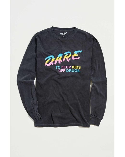 Urban Outfitters Black D.a.r.e. Multi-color Long Sleeve Tee for men