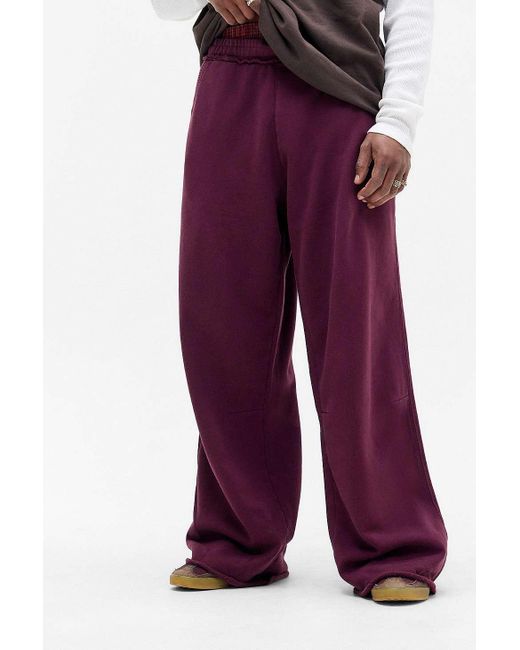 Jaded London Purple Dark Red Monster Joggers for men