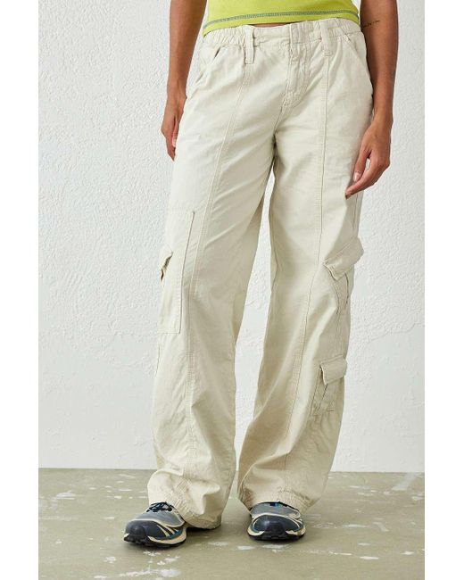 BDG Ecru Y2k Low Rise Cargo Pants in Cream (Natural) Lyst UK