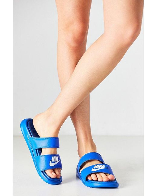 Nike Benassi Duo Ultra Slide in Blue | Lyst