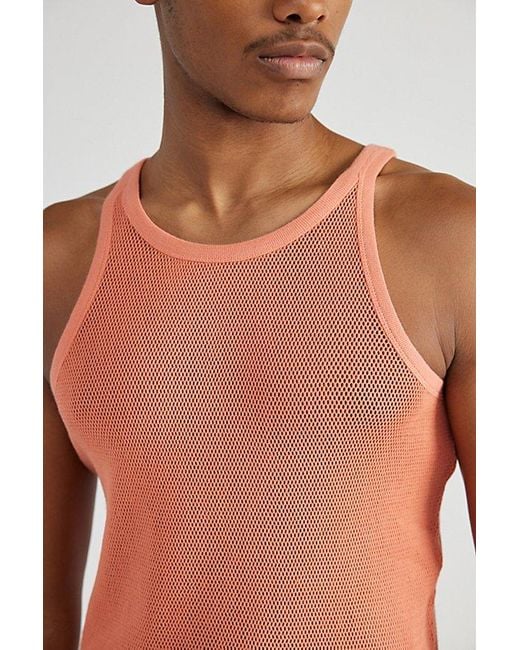 Urban Outfitters Gray Uo Slim Mesh Singlet Tank Top for men