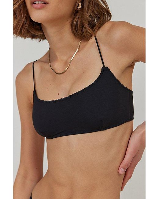 Out From Under Black Mesh Scoop Bralette