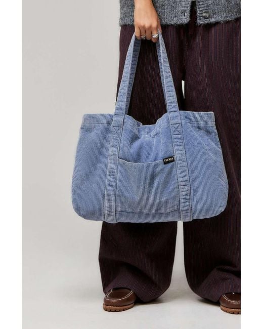 BDG Blue Tab Pocket Corduroy Tote Bag