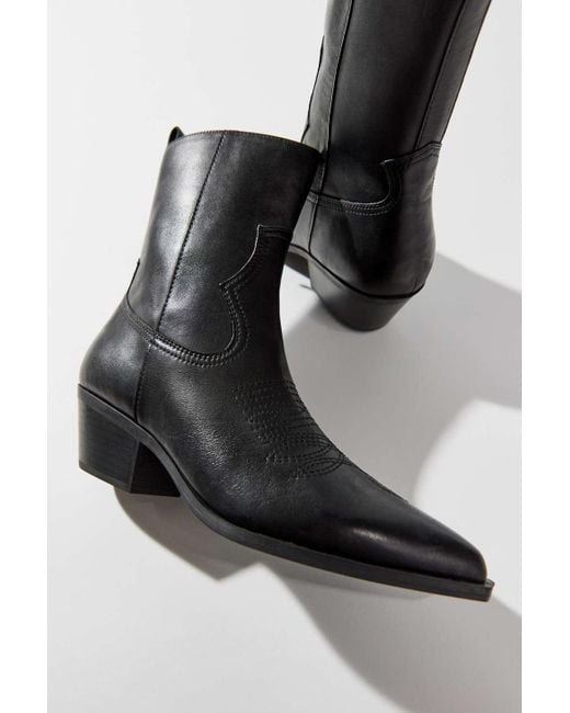 Steve Madden Denim Kendal Western Boot in Black Lyst