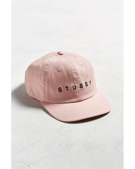 Stussy Pink Strapback Baseball Hat for men