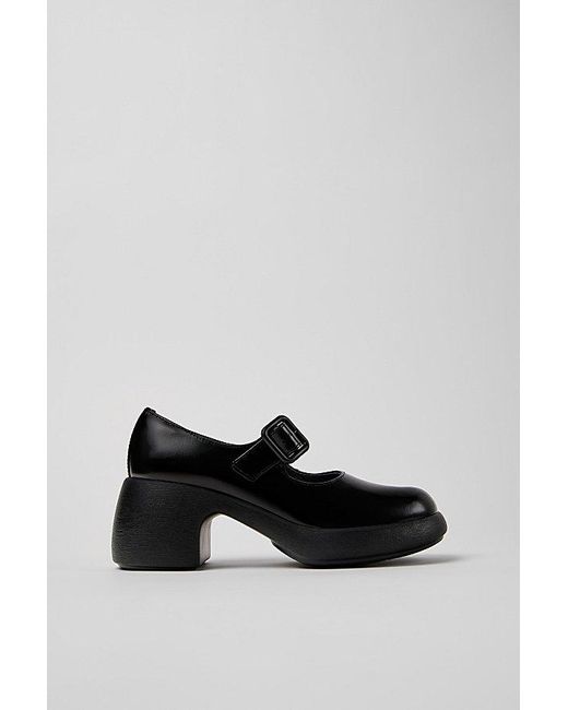 Camper Black Thelma Ii Leather Mary Jane Heel