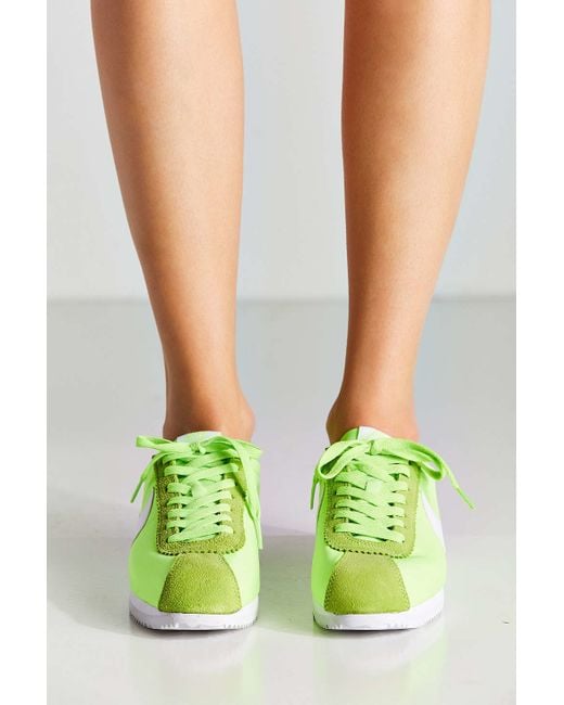Nike Classic Cortez 15 Nylon Sneaker in Green | Lyst