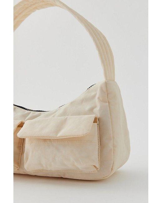 Baggu Gray Cargo Nylon Shoulder Bag