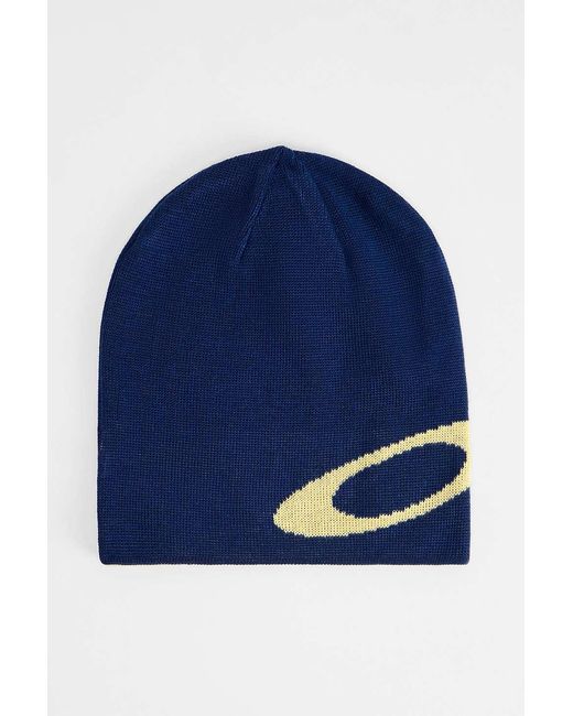 Oakley Blue Navy Ellipse Beanie for men