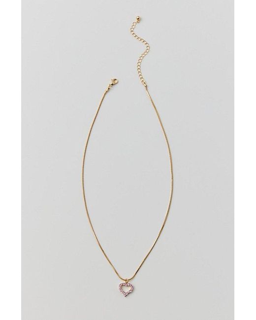 Urban Outfitters White Delicate Rhinestone Necklace