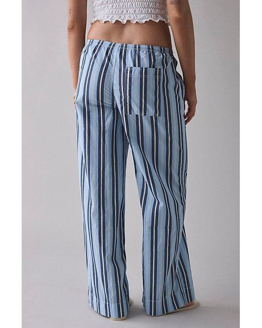 BDG Blue Joey Cotton Poplin Straight Leg Pull-On Pant