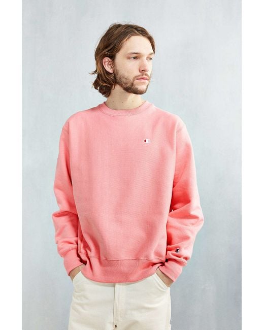 Champion Reverse Weave Crew-neck Sweatshirt in Pink for Men Champion Reverse Weave Crew-neck Sweatshirt in Pink for Men