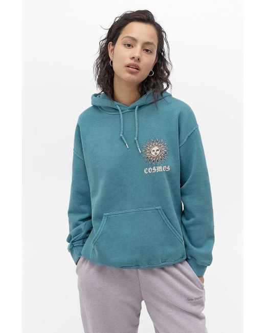 Urban Outfitters Blue Uo Cosmos Celestial Skate Hoodie