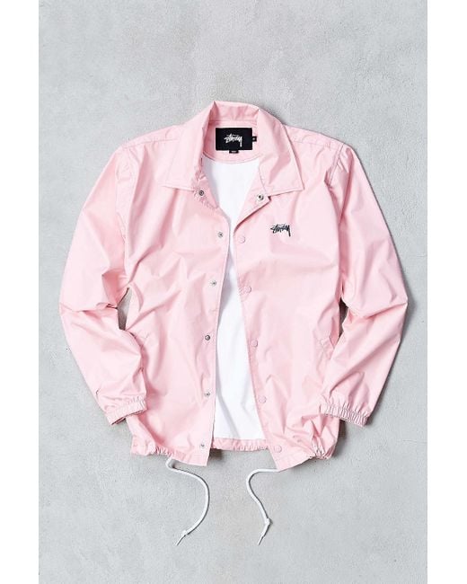 Stussy Pink Funk Coaches Jacket for men