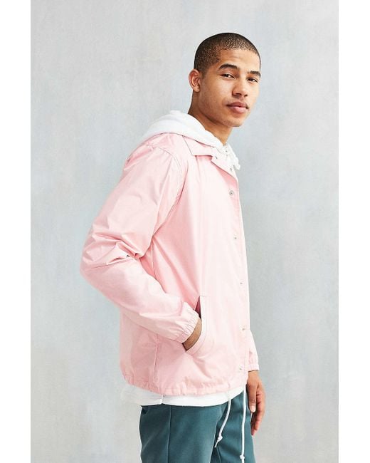 Stussy coach hotsell jacket pink