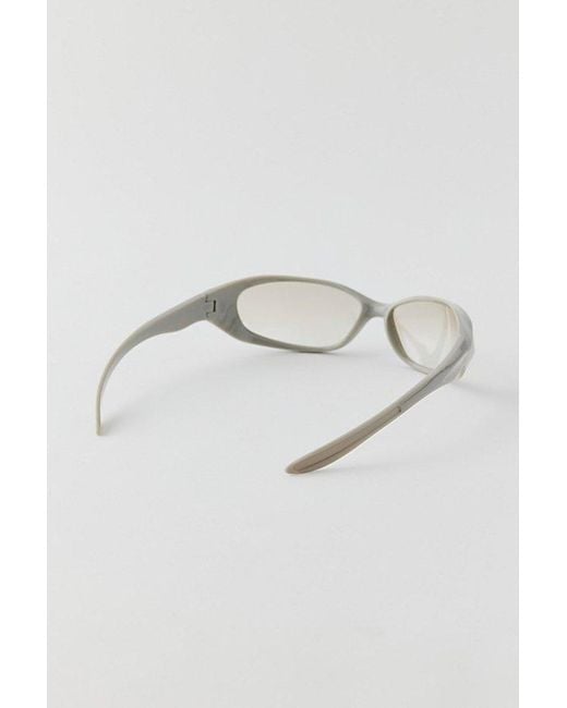 Urban Outfitters Gray Slade Slim Plastic Shield Sunglasses