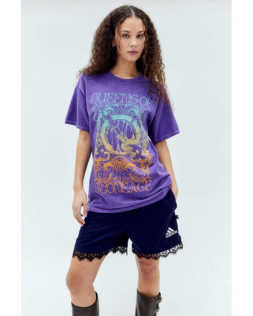 Urban Outfitters Blue Uo Purple Queens Of The Stone Age Dad T-shirt