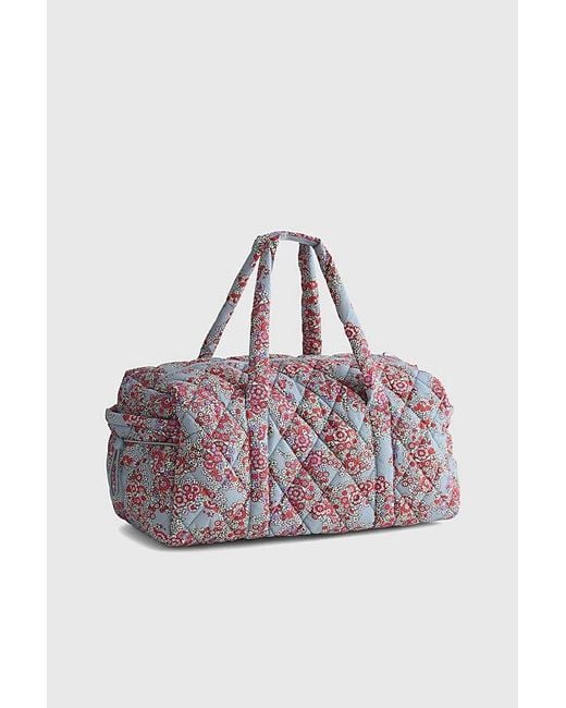 Vera Bradley Purple Quilted Nylon Large Duffel Bag