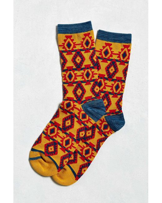 Urban outfitters Ikat Print Sock in Metallic for Men Lyst