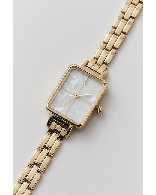 Urban Outfitters Gray Classic Metal Rectangle Watch