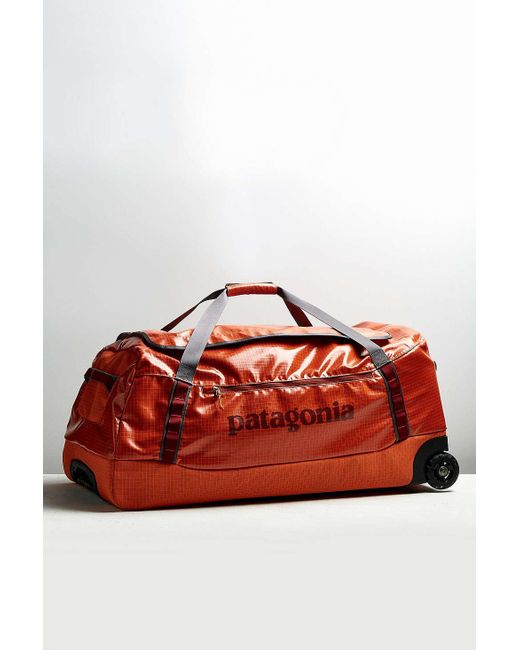 Patagonia Orange Black Hole Wheel 120l Duffle Bag for men