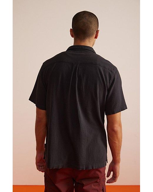 Standard Cloth Black Liam Crinkle Shirt Top for men