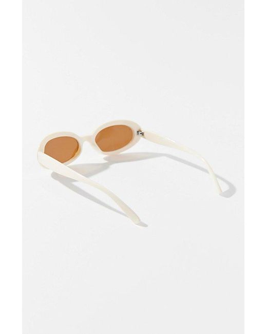 Urban Outfitters Blue Mazzy '90S Plastic Oval Sunglasses