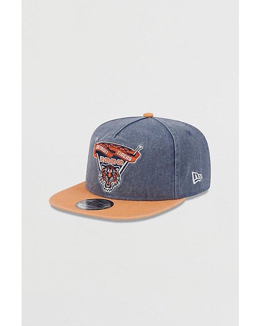 KTZ Blue Mlb Detroit Tigers The Golfer Pigment Dye Snapback Hat for men