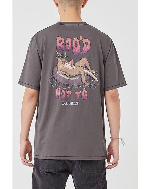 Barney Cools Gray Roo'D Tee for men