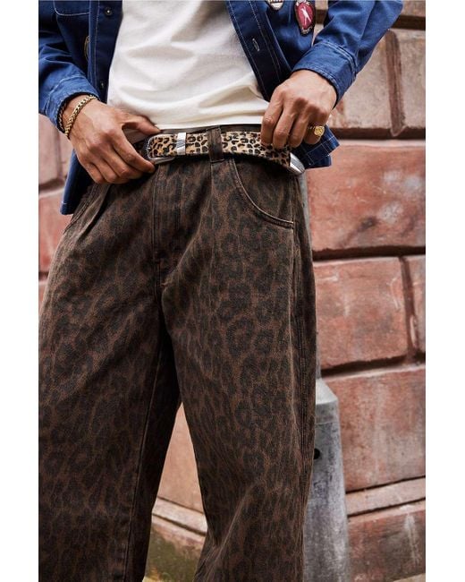 Urban Outfitters Multicolor Uo Leopard Print Buckle Belt S/m At for men