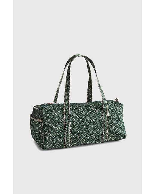 Vera Bradley Green Quilted Cotton Small Duffel Bag