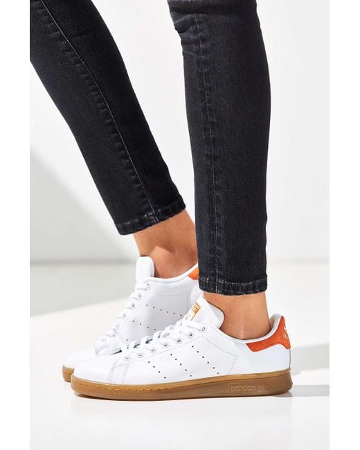 Adidas Originals Orange Originals Stan Smith Gum Sole Sneaker