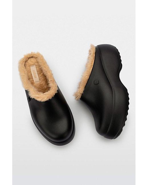 Melissa Black Free Fluffy Platform Clog