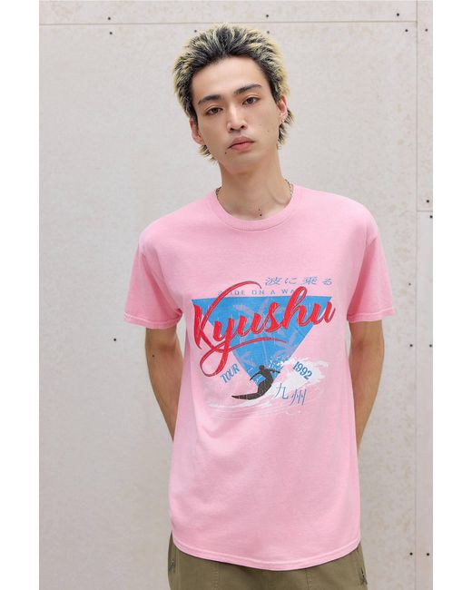 Urban Outfitters Uo Pink Kyushu T-shirt for men