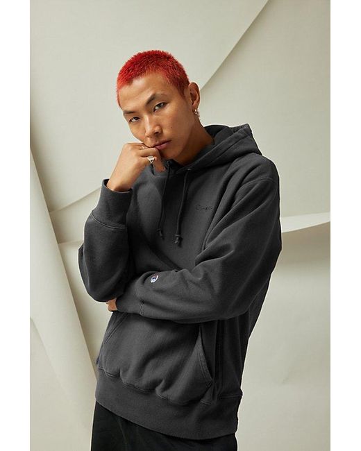 Black champion reverse weave hoodie deals