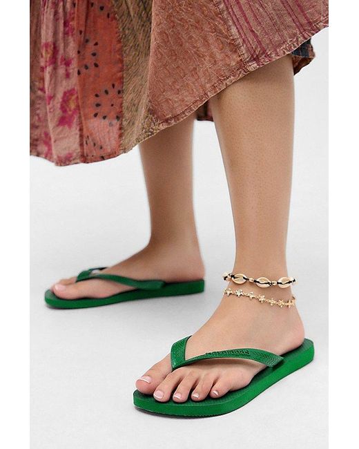 Havaianas Green Top Flip Flop Sandal