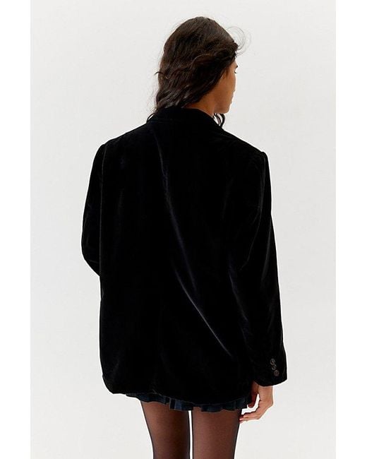 Urban Renewal Black Remade Star Studded Velvet Blazer Jacket