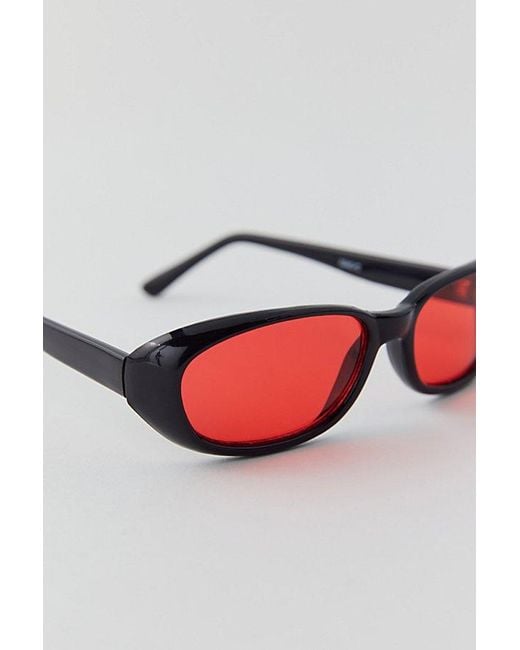 Urban Renewal Red Vintage Jujube Oval Sunglasses
