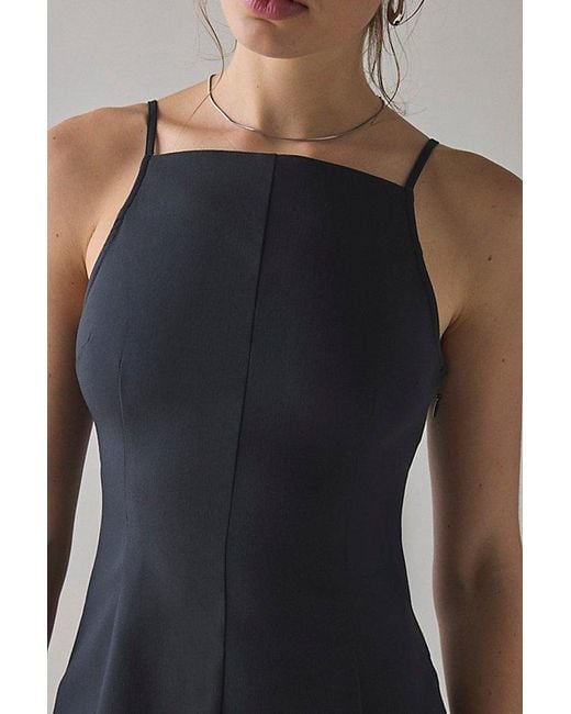 Kimchi Blue Black Becca Open Tie-Back Fit-And-Flare Mini Dress