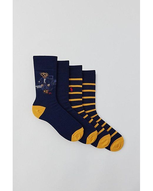 Polo Ralph Lauren Blue Denim Bear Trouser Sock 2-Pack for men