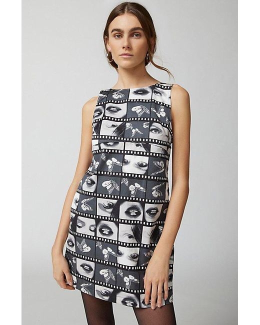 Urban Outfitters Gray Uo Charlie Mini Dress