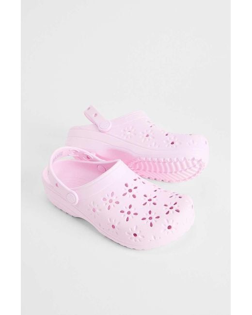 CROCSTM Pink Classic Floral Clogs