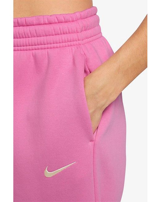 Nike Pink Sportswear Phoenix Fleece High-Rise Oversized Sweatpants